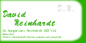 david meinhardt business card